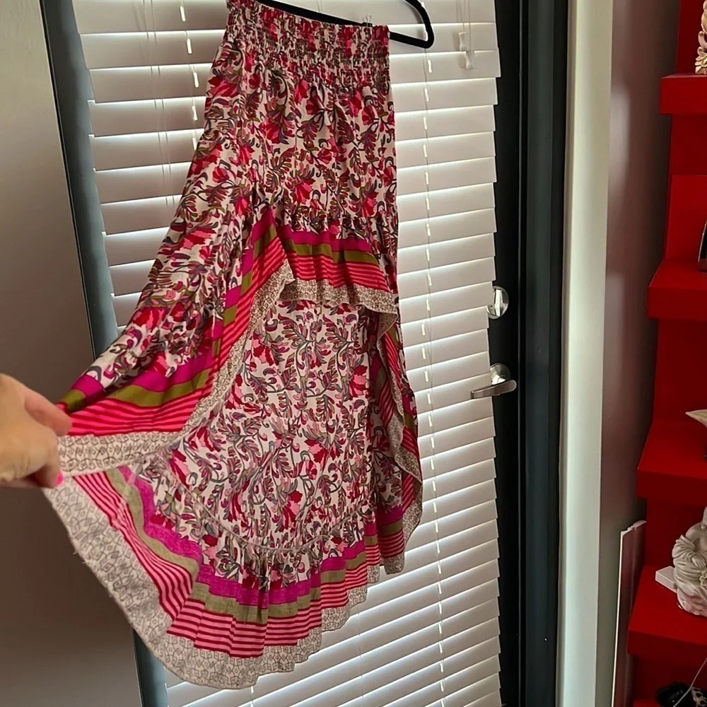 π₯What's Hot!!π₯Super cute High-Low Gypsy Boho Peasant Skirt! Sz SπββοΈποΈπ - Picture 4 of 15